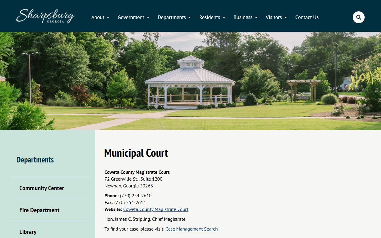 Coweta County traffic court records Sharpsburg Municipal Court source